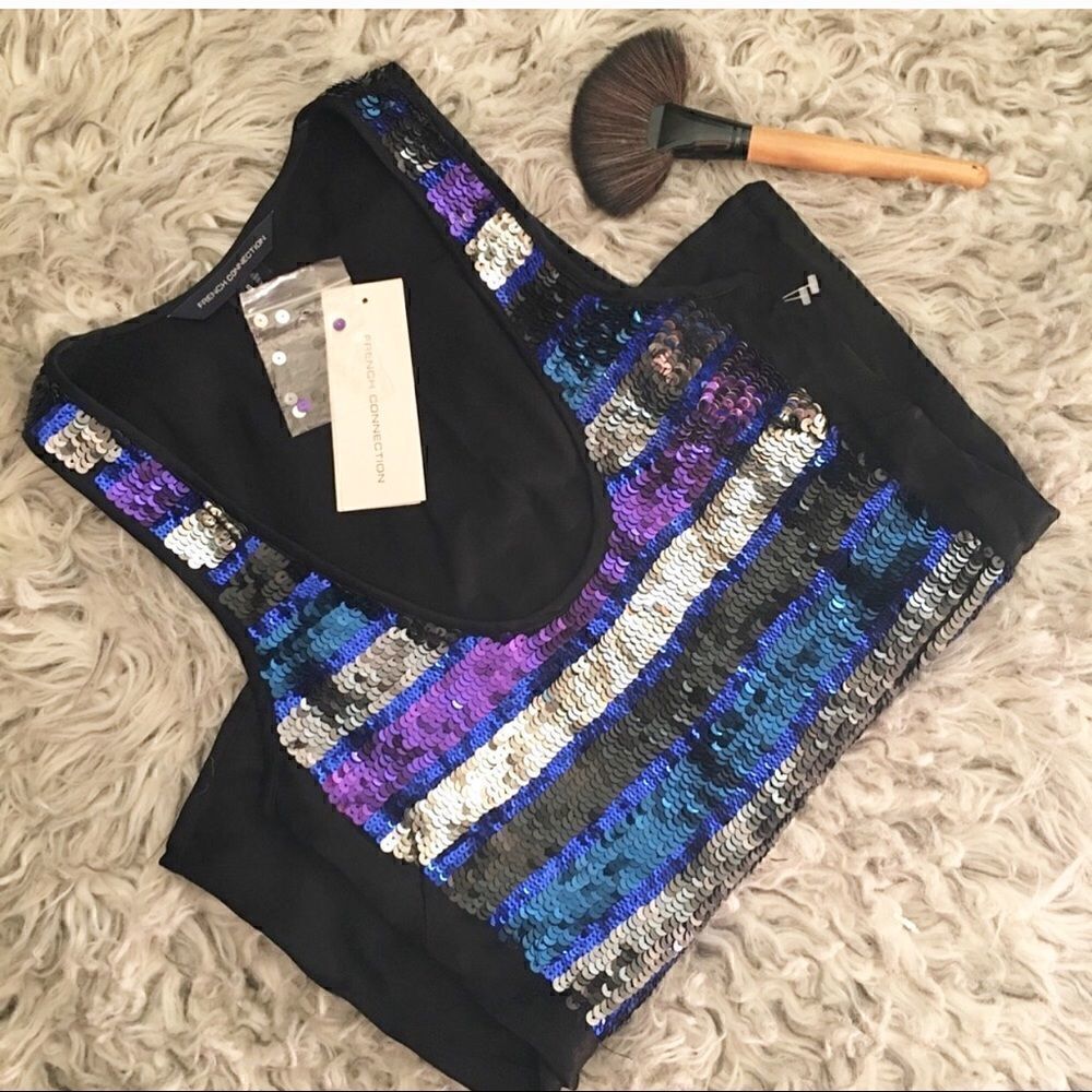 FRENCH Connection Sequined Tank Top NEW